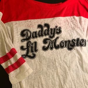 Harley Quinn “Daddy’s Lil’ Monster” Varsity top